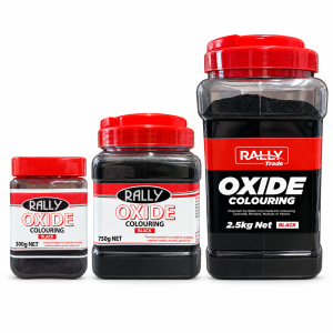 Rally Black Oxide range in 300 g, 750 g and 2.5 kg packs