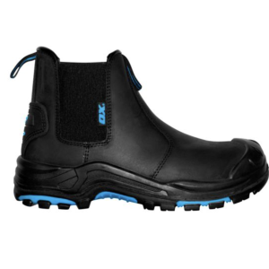 Black OX elastic sided pull-on workboot