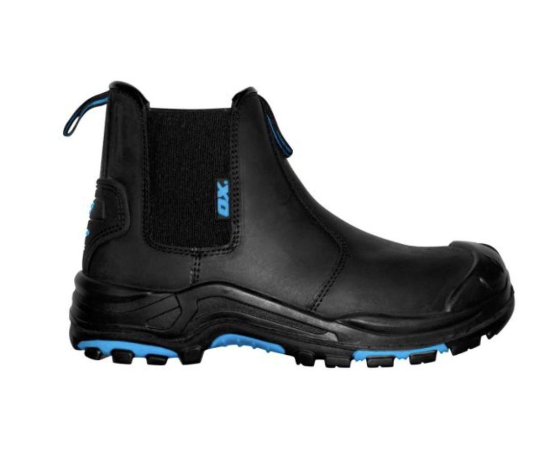 OX Black Elastic Sided Pull On Workboots – Size 13
