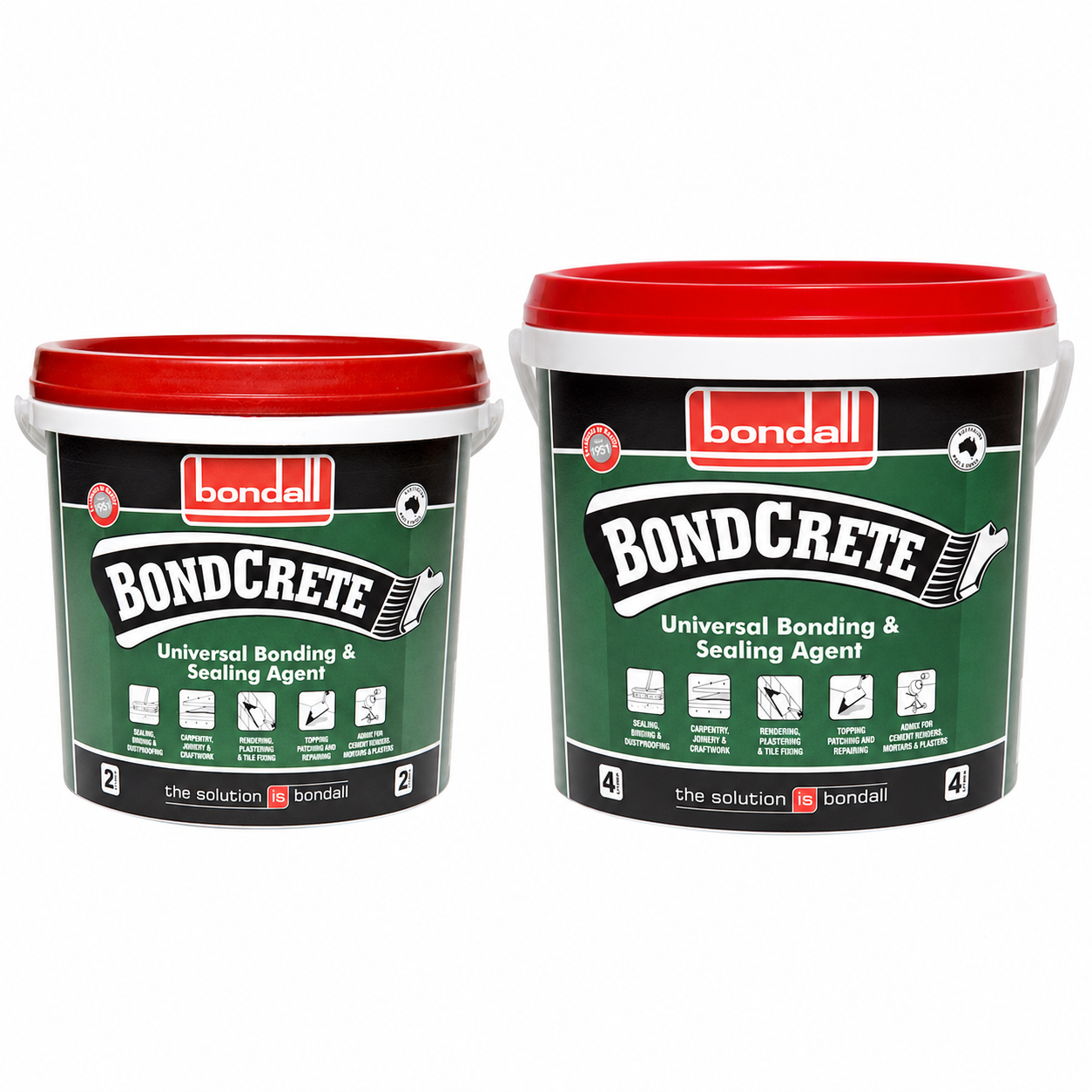 Bondall BondCrete 2L and 4L packs together Bondall BondCrete 2L and 4L packs together