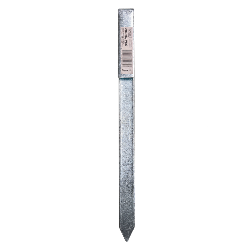 rally galvanised steel peg front transparent 800 Rally galvanised steel garden edging peg — front view
