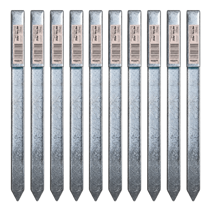 Rally Galvanised Steel Edging Pegs — 10 pack Ten Rally galvanised steel edging pegs