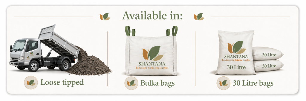 Super Grow Garden Mix available loose tipped, in Bulka bags and 30 litre bags.