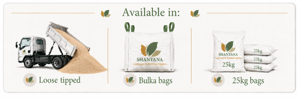 Sydney Sand available loose tipped, in Bulka bags and 25kg bags.